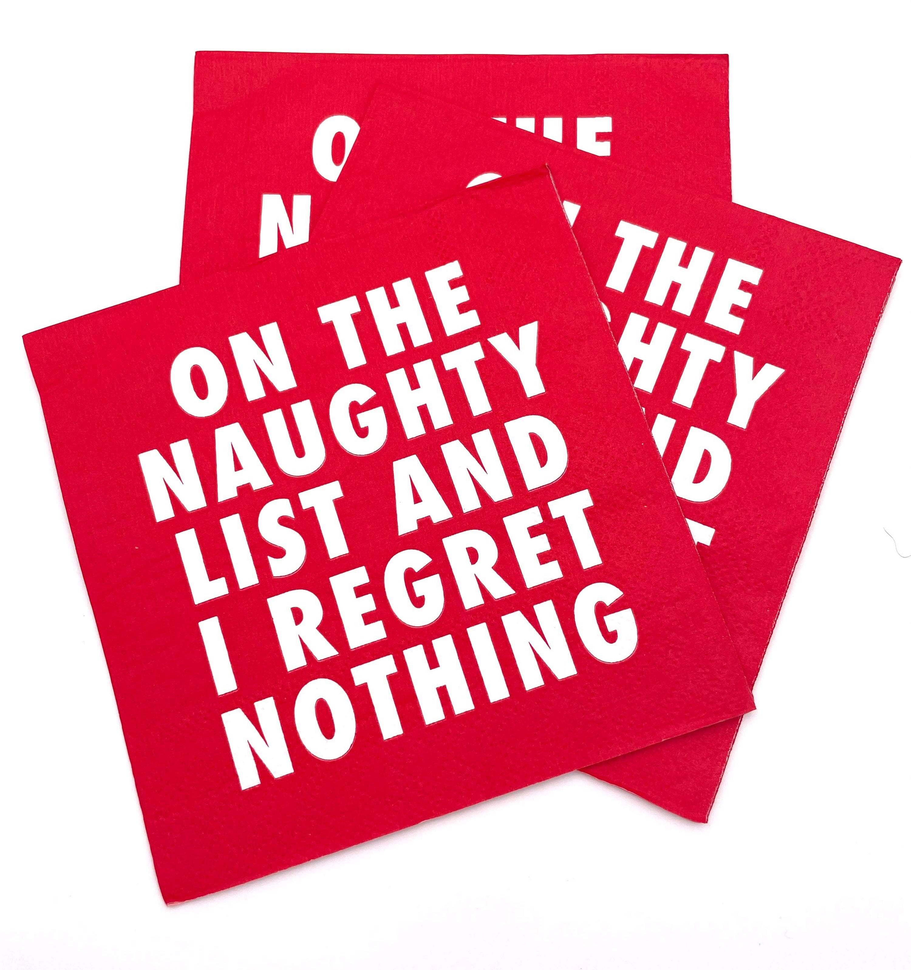 I Regret Nothing Christmas Cocktail Napkins