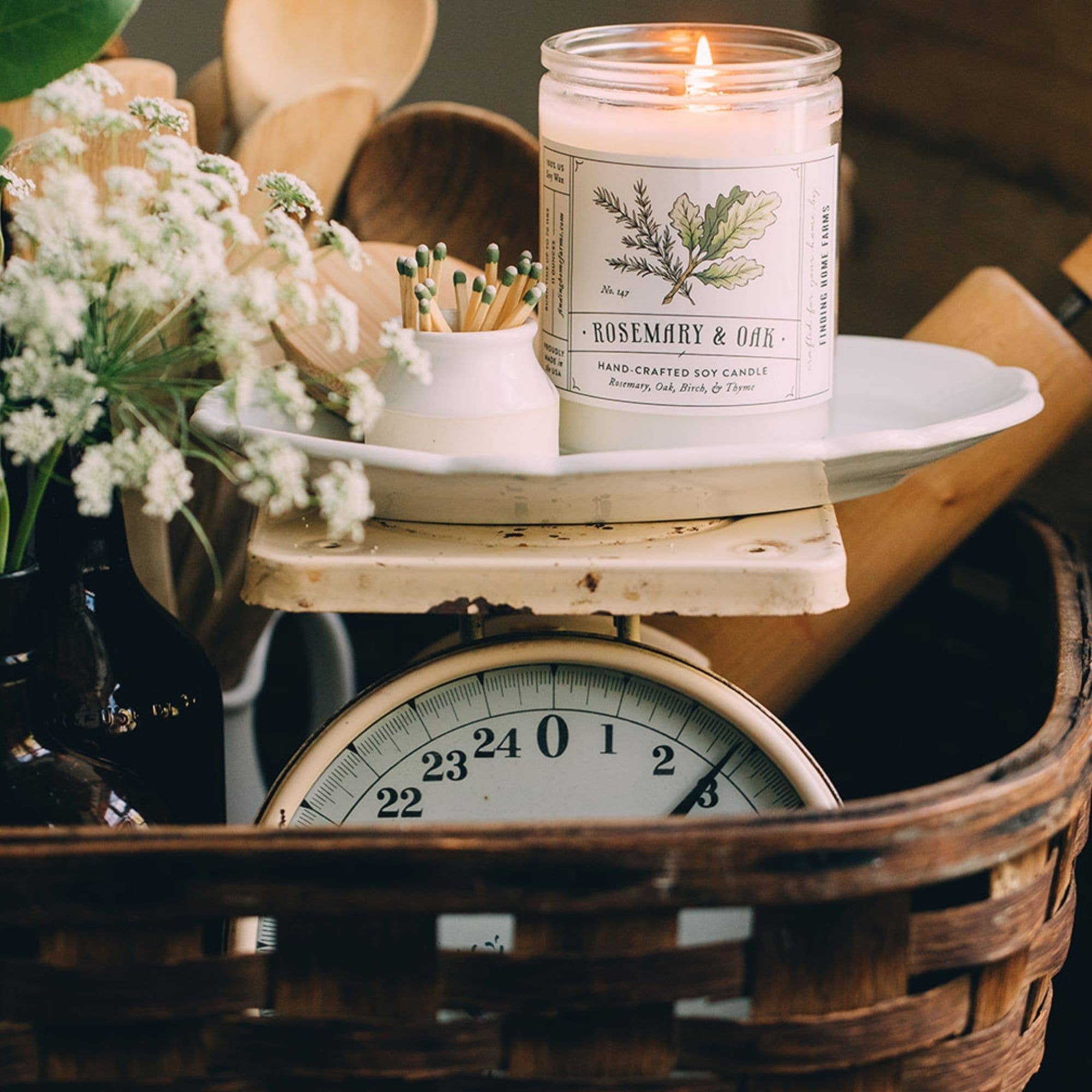 Rosemary Oak Soy Candle