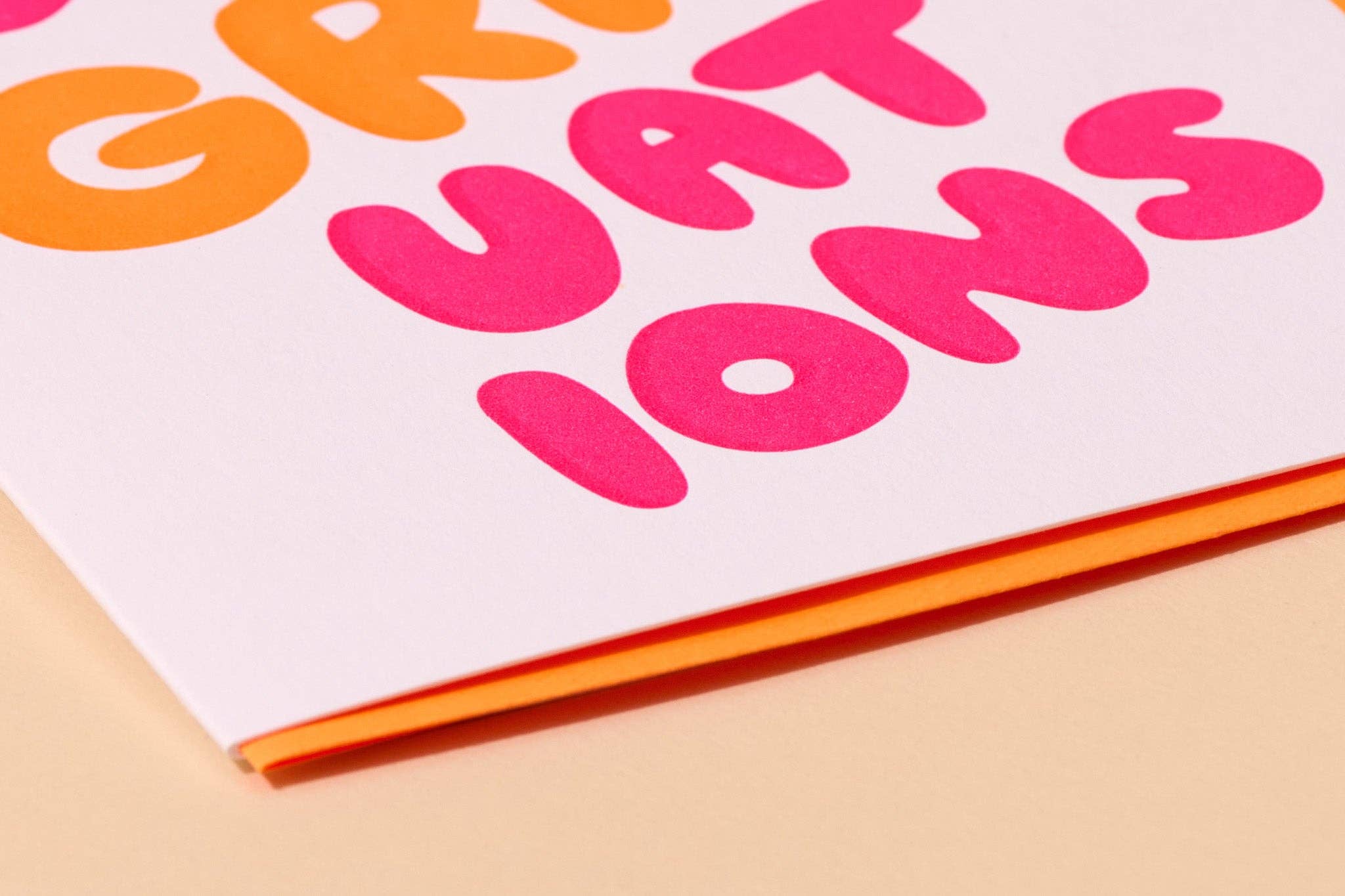 Letterpress Graduation Card—ConGRADuations (Congrats, Fun)