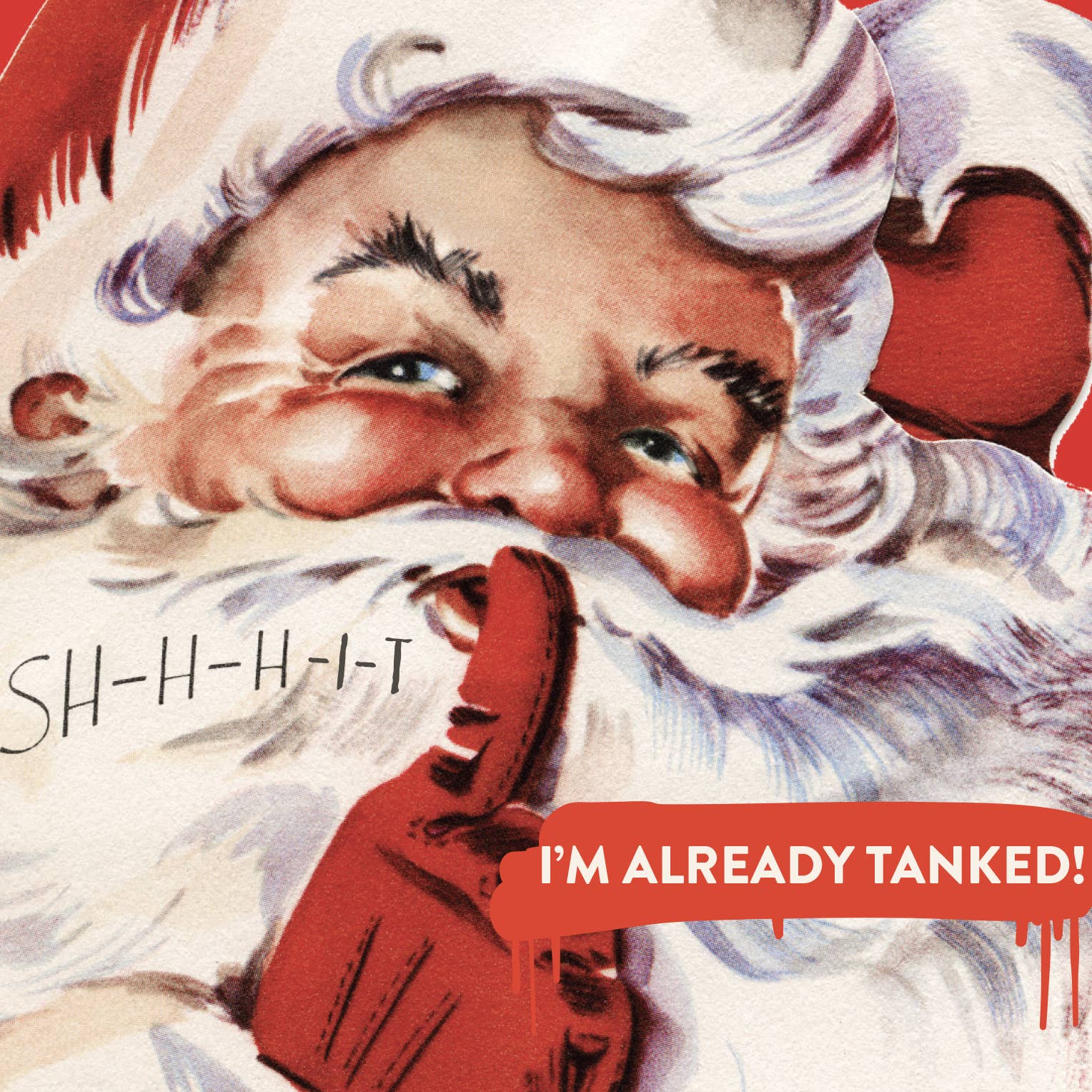 Santa Tanked Holiday Card