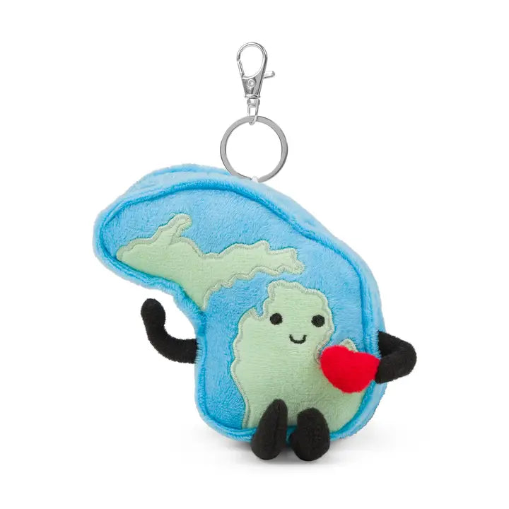 Mini State of Michigan Stuffed Plush Keychain