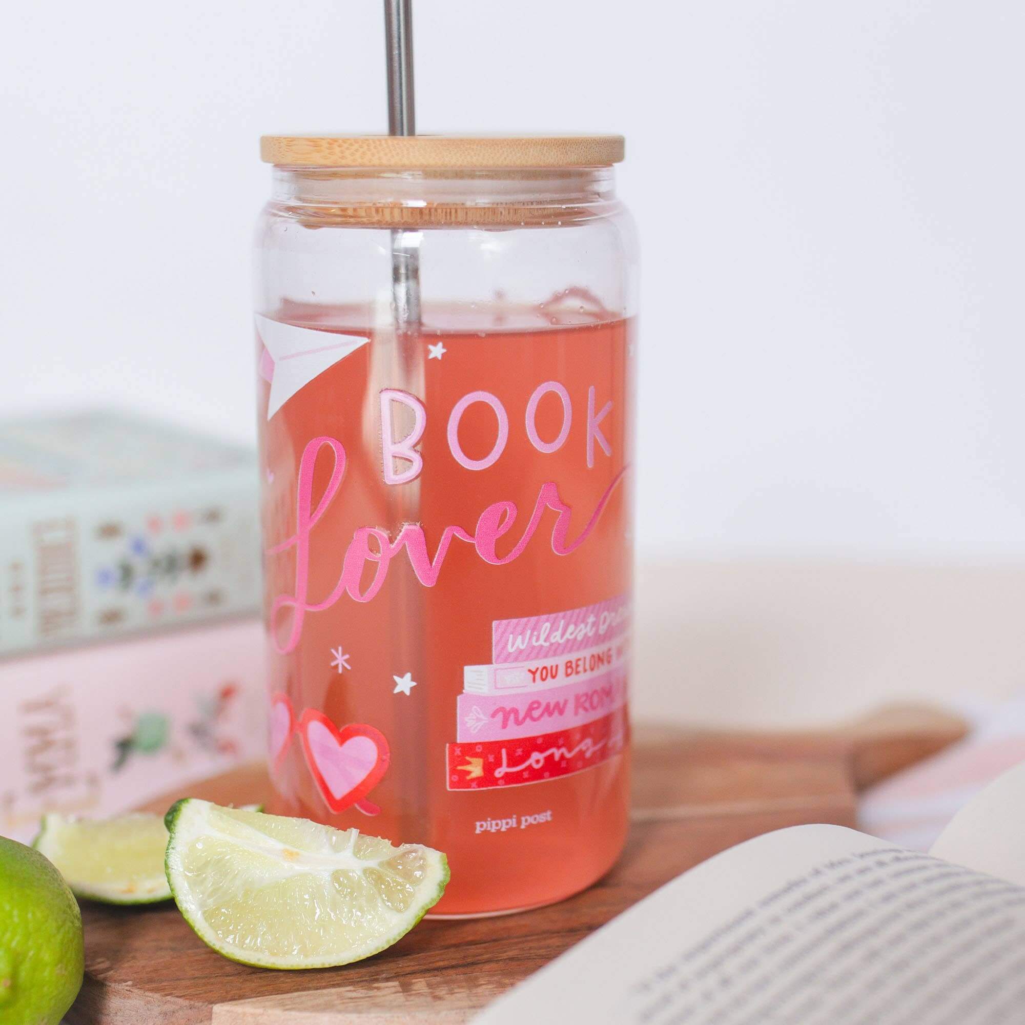 Eras Inspired Book Lover Icons Glass Can