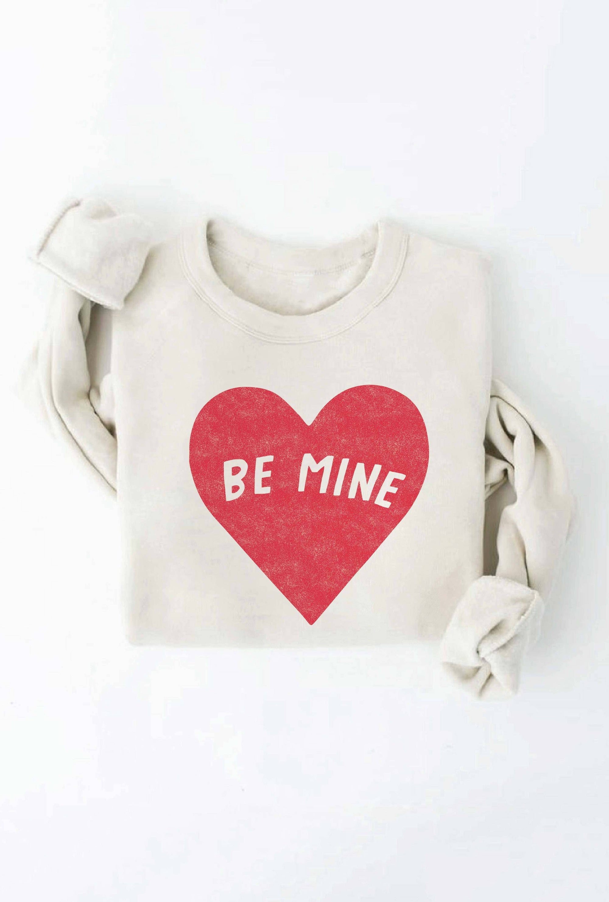 BE MINE Vintage White Graphic Sweatshirt