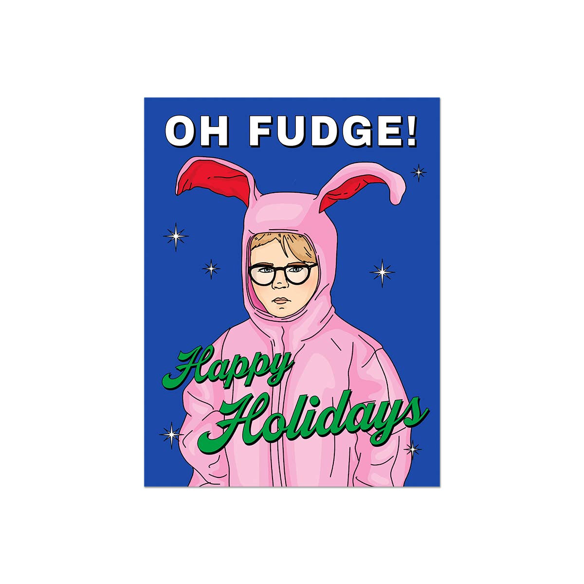 Ralphie Bunny Oh Fudge! Christmas Card