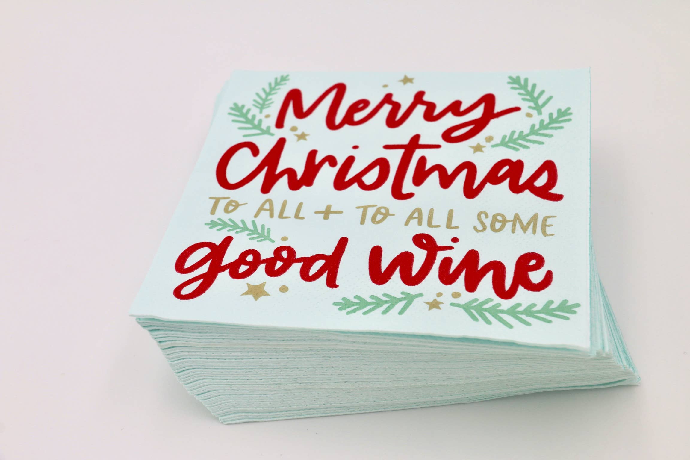 To All Some Good Wine Holiday Cocktail Napkins