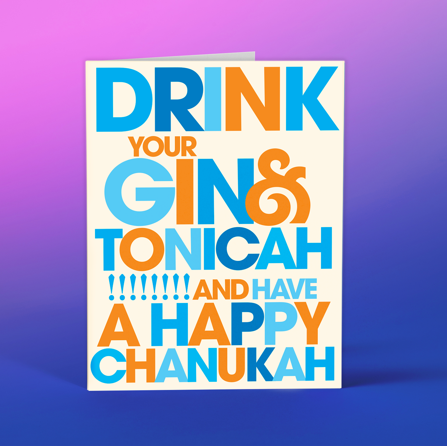 Gin & Tonica Hannukah Card