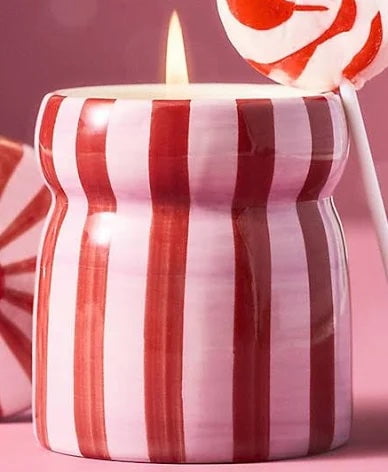Paddywax Pink Cabana Stripe Candle