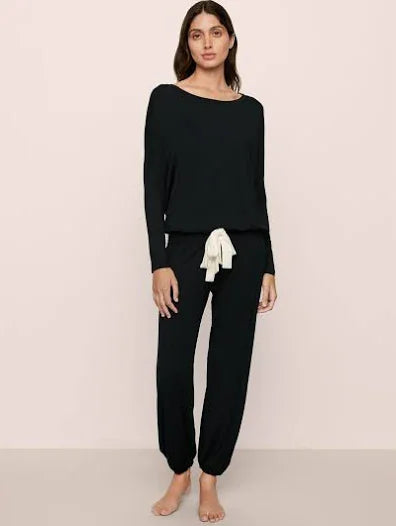 Black & Ivory Gisele Slouchy Set