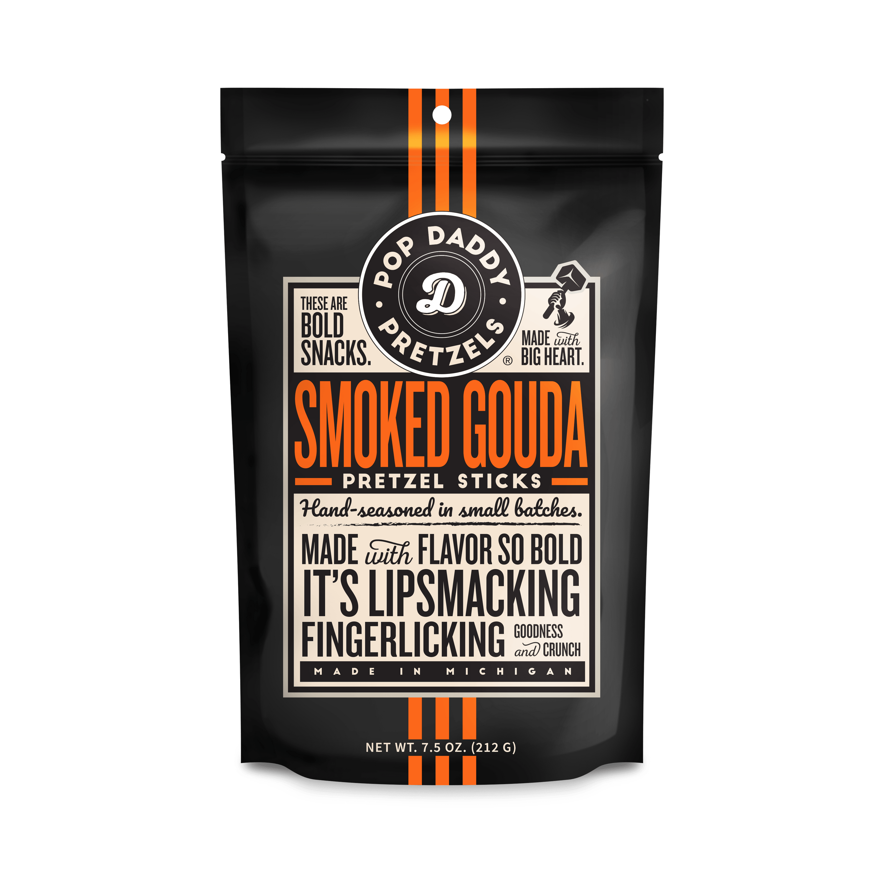 Pop Daddy Smoked Gouda Seasoned Pretzels 7.5oz