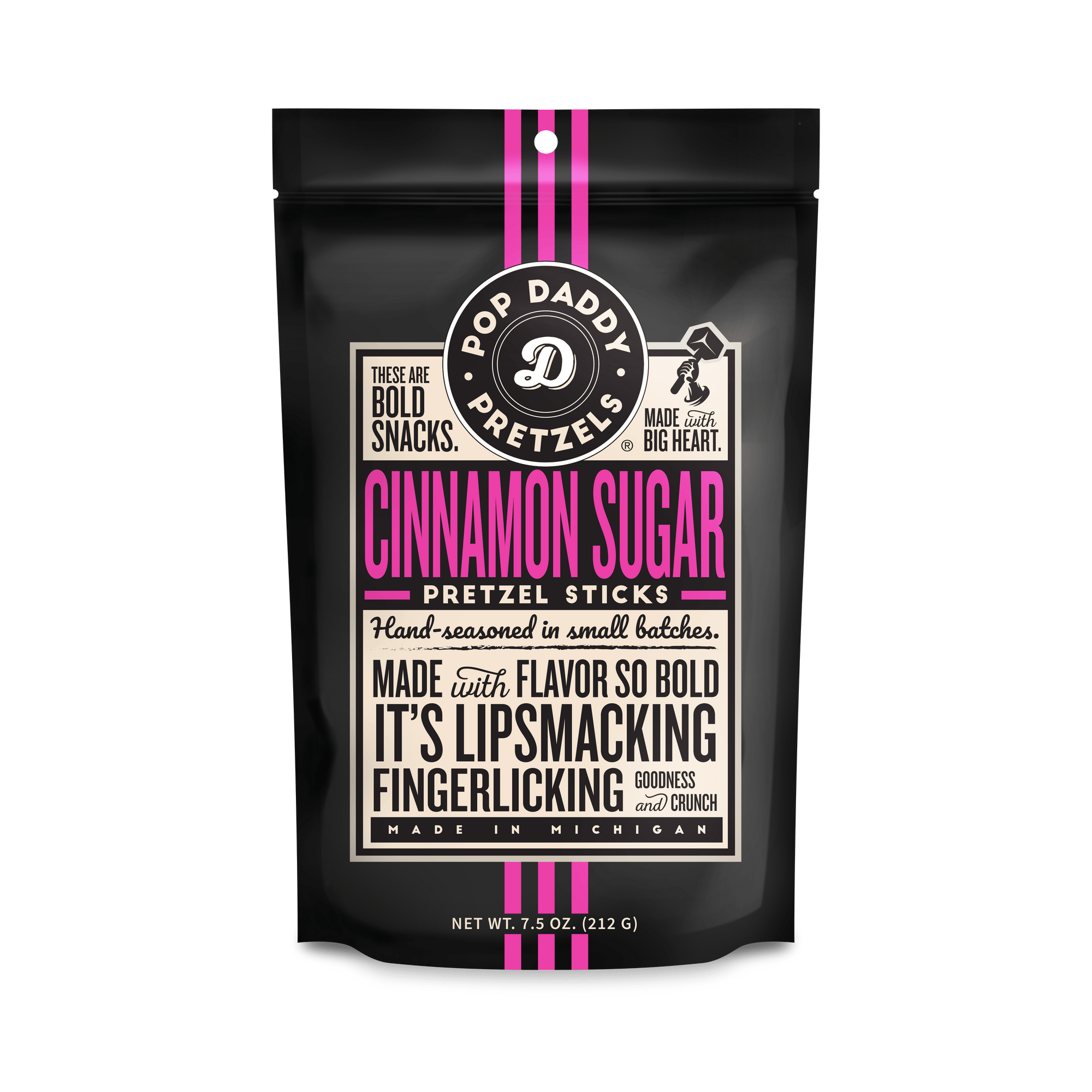 Pop Daddy Cinnamon Sugar Seasoned Pretzels 7.5oz