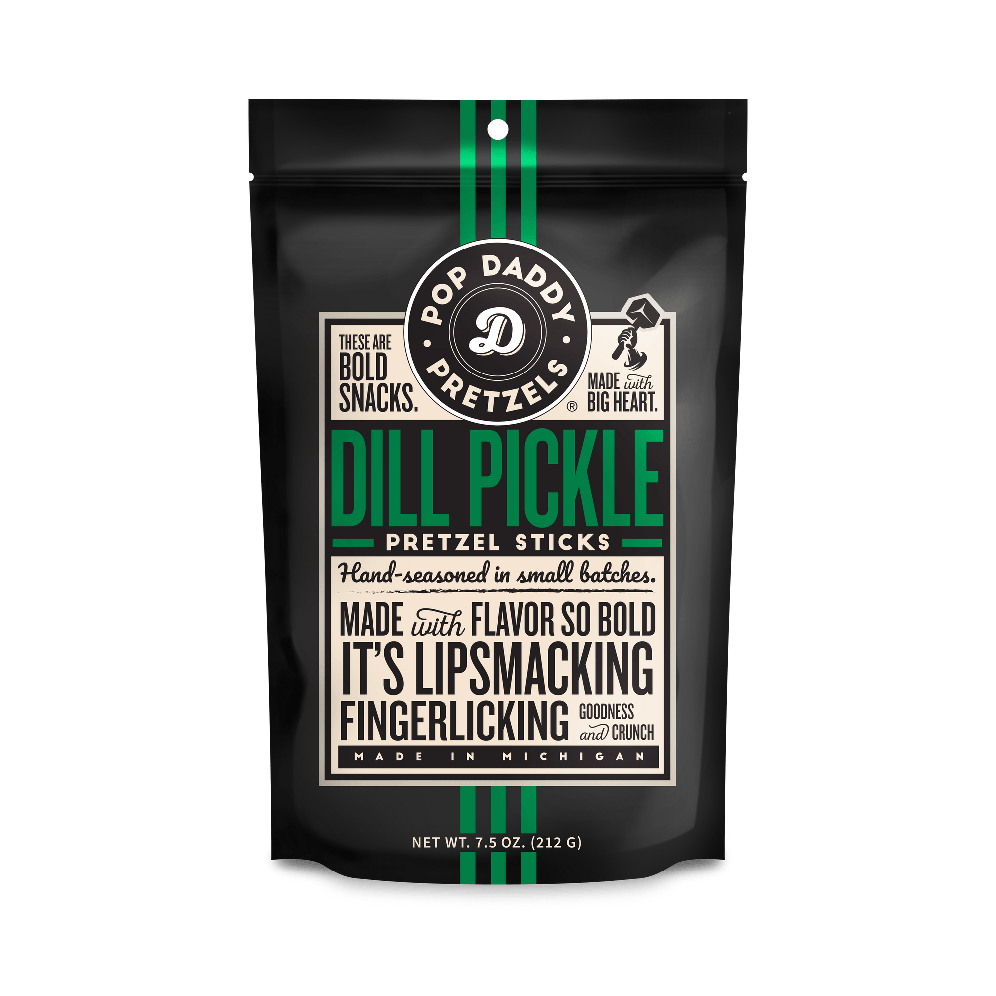 Pop Daddy Dill Pickle Seasoned Pretzels 7.5oz
