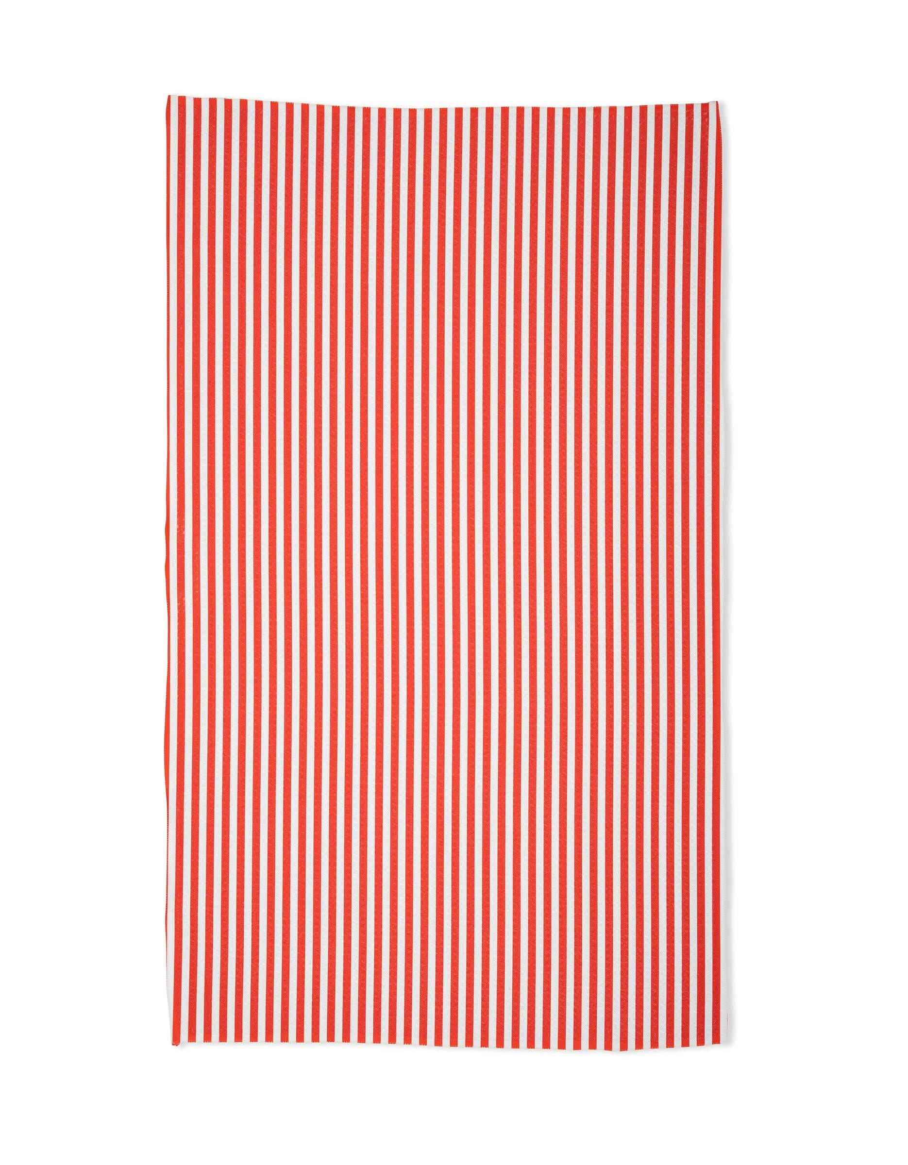 Geometry Red Stripe Tea Towel
