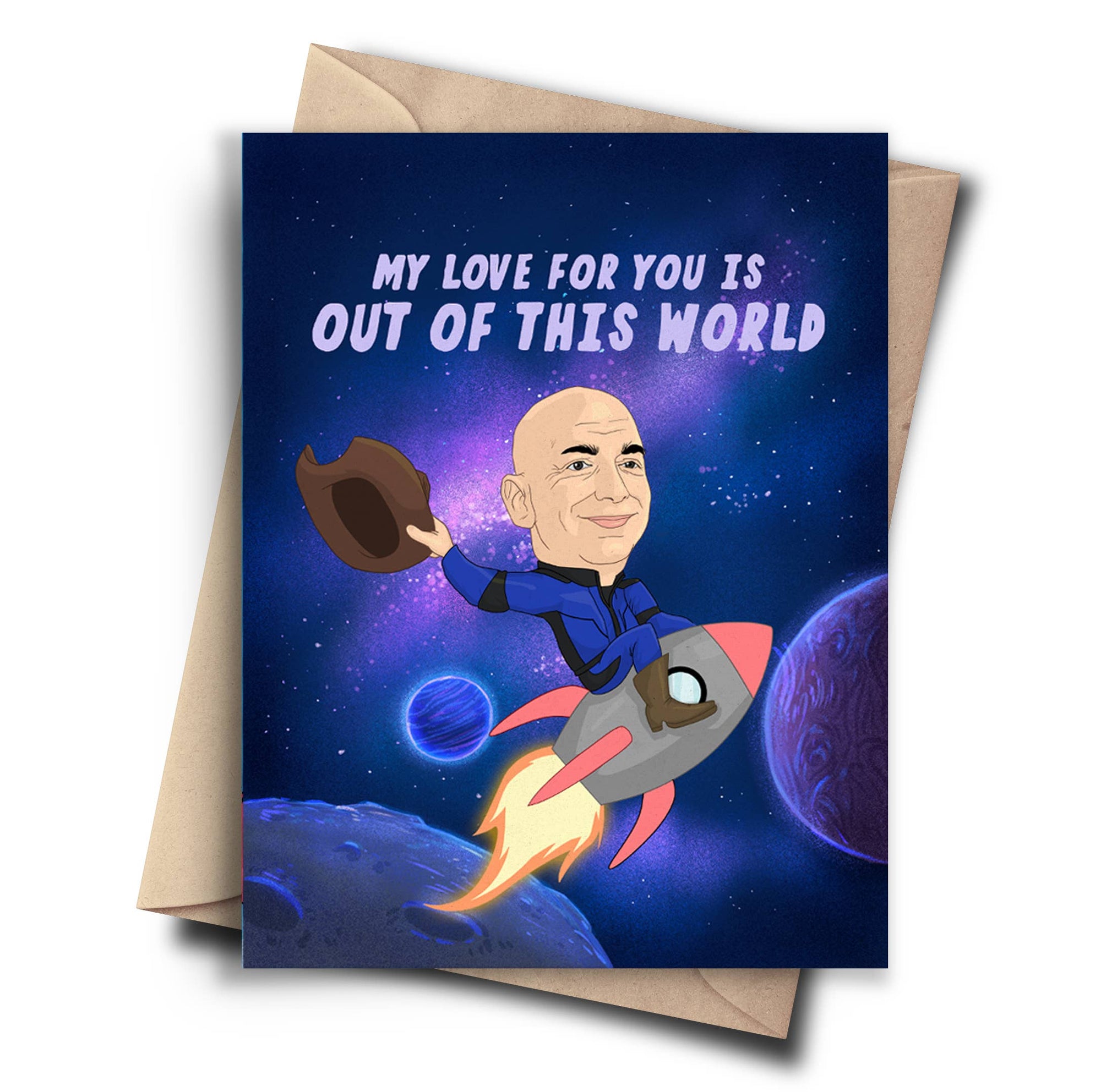 Bezos Funny Pop Culture Anniversary Card