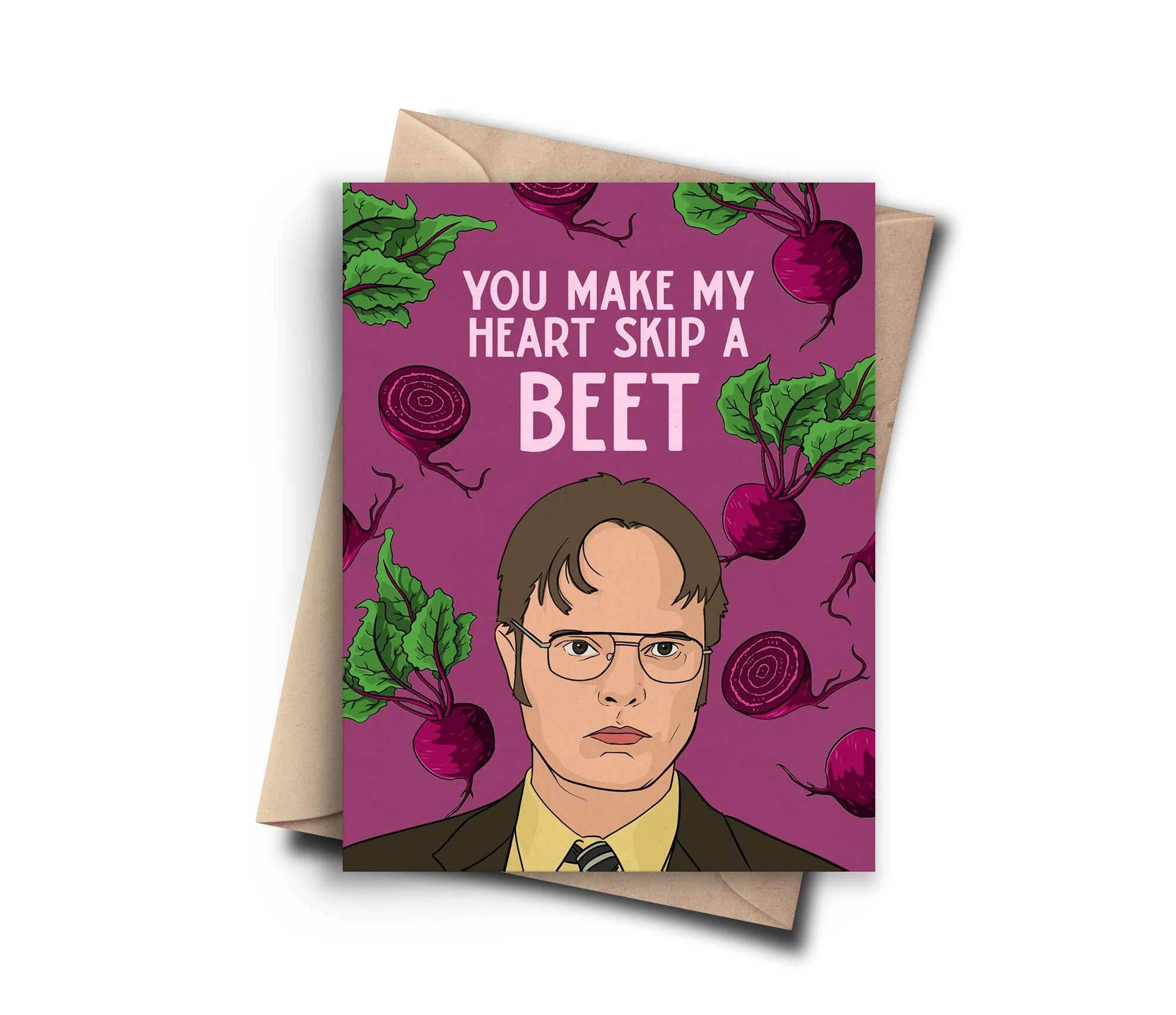 Schrute Beet The Office Valentines Day Card