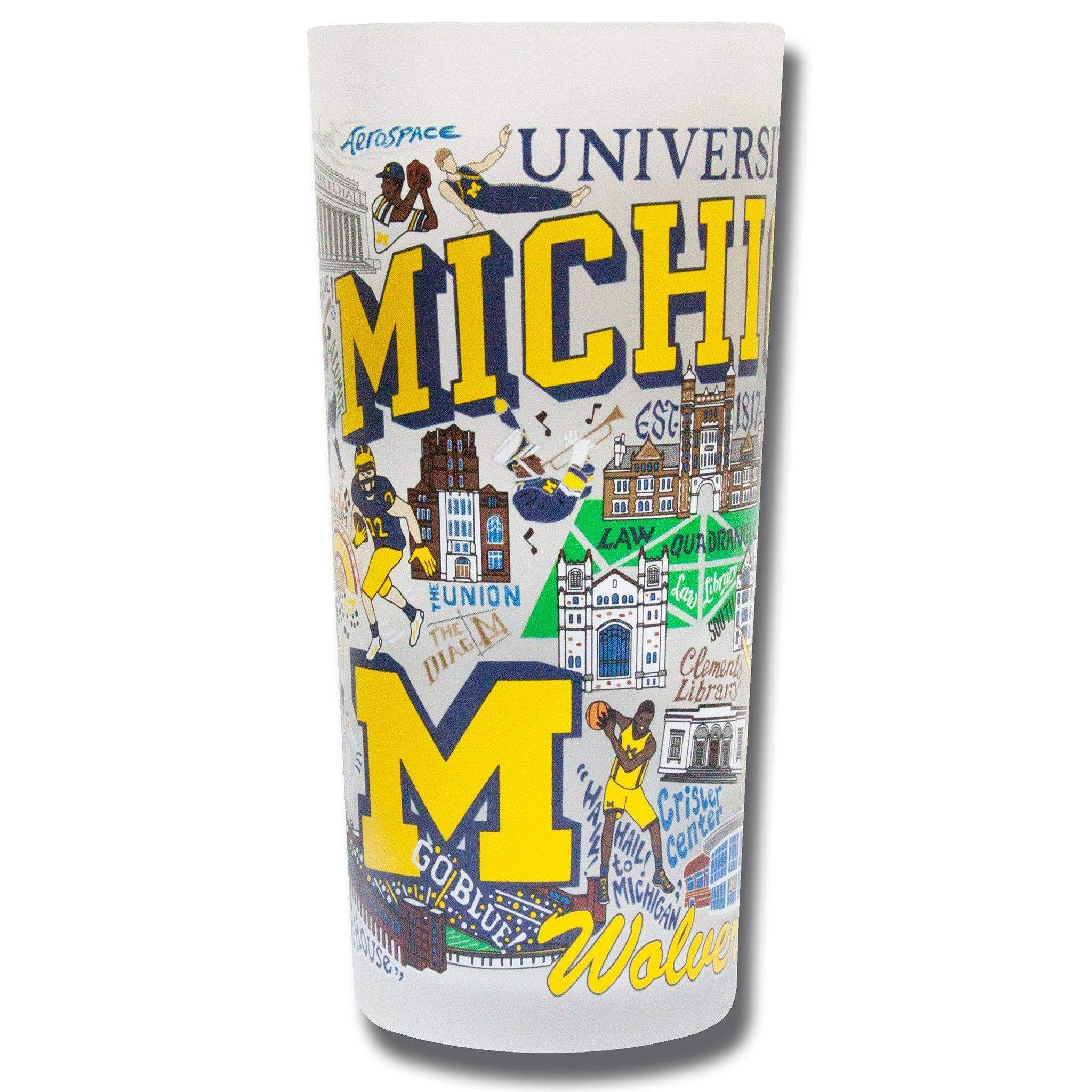 Michigan, University of Collegiate Drinking Glass