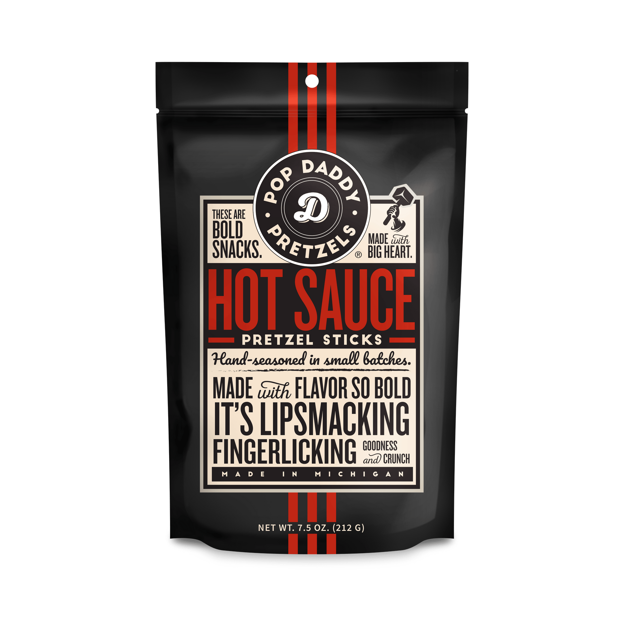 Pop Daddy Hot Sauce Seasoned Pretzels 7.5oz